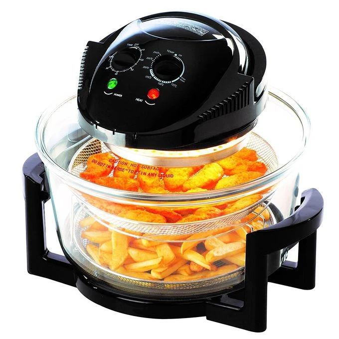 2 in 1 Deluxe Healthy Halogen Air Fryer Oven - White